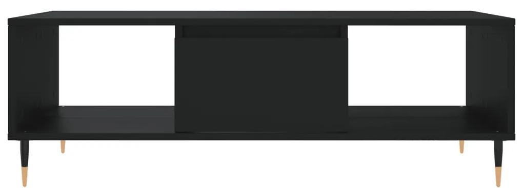 Tavolino da salotto nero 104x60x35 cm in legno multistrato