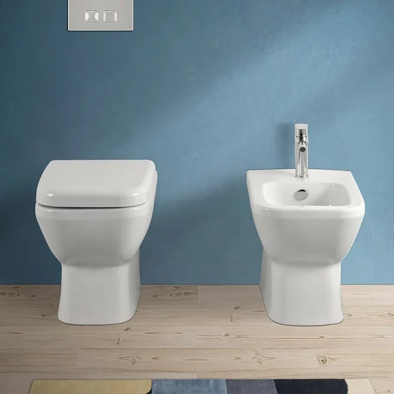 Copriwater originale serie Square in termoindurente bianco