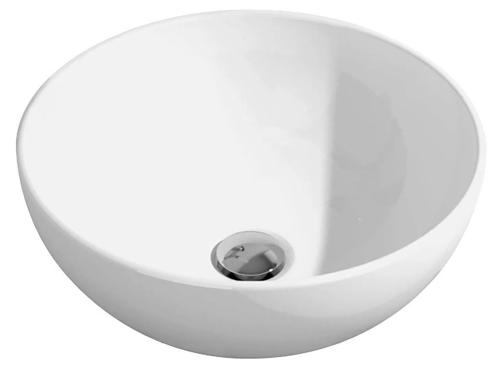 Flaminia App Lavabo cm 40 da appoggio senza troppopieno senza piletta in ceramica bianco