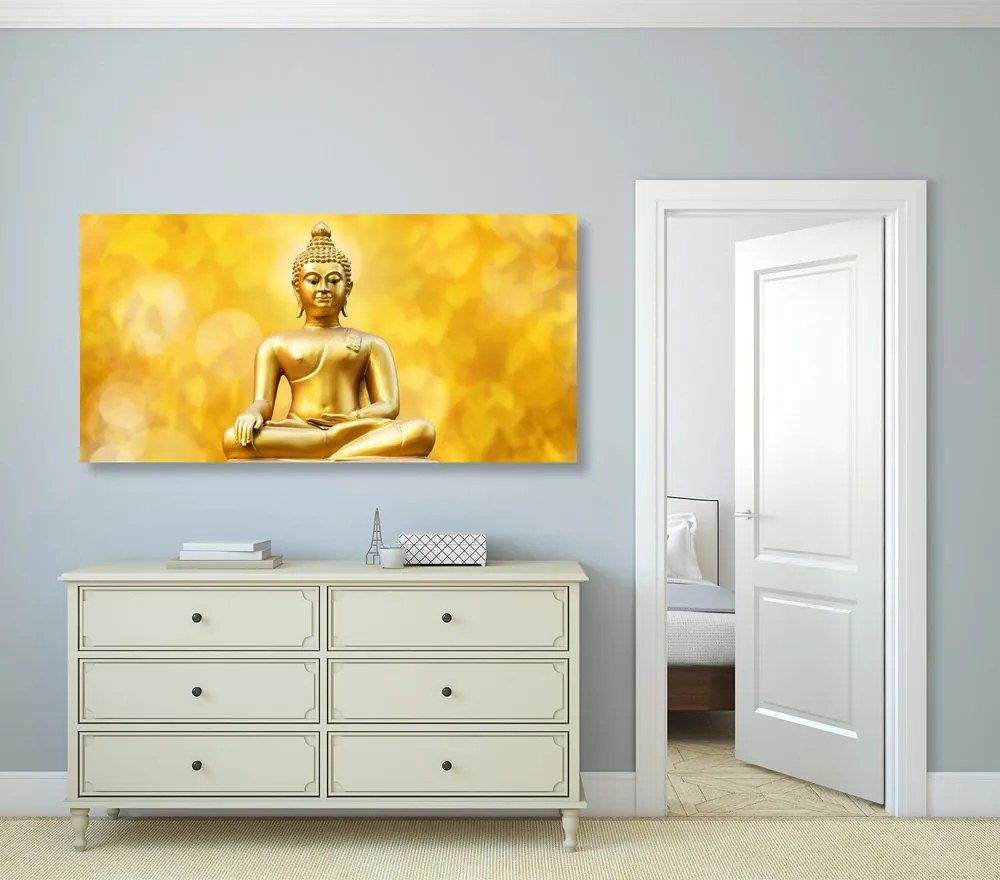 Quadro su tela – Statua dorata di Buddha