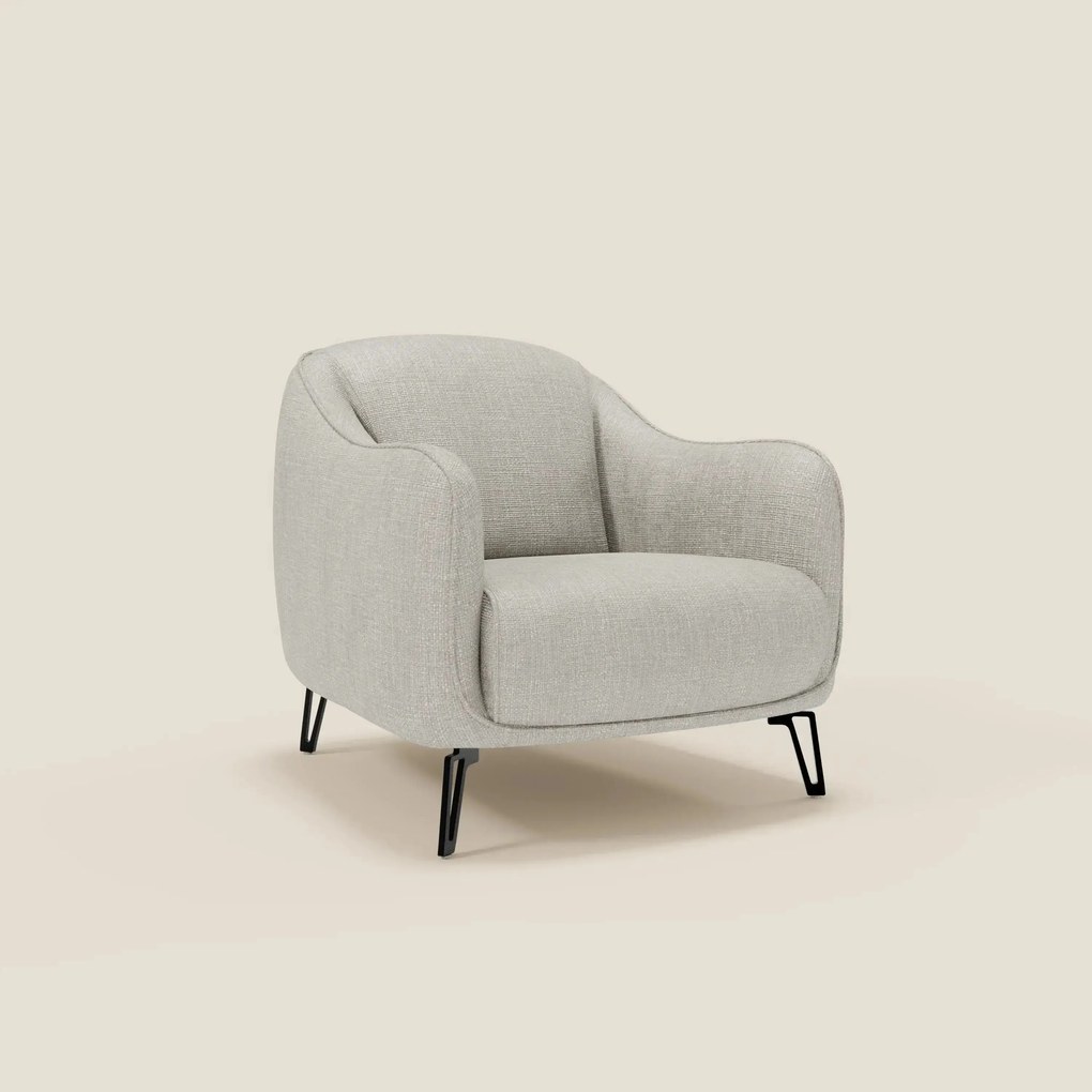 Avela Poltroncina dal comfort senza tempo in morbido tessuto impermeabile T06 grigio chiaro