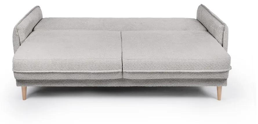 Divano letto in tessuto bouclé grigio 215 cm Patti - Bonami Selection