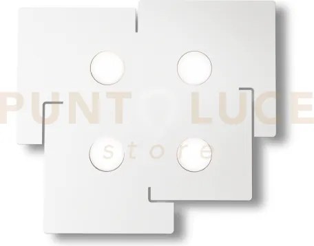 Totem plafoniera bianca 4 luci attacco gx53 lampadine incluse