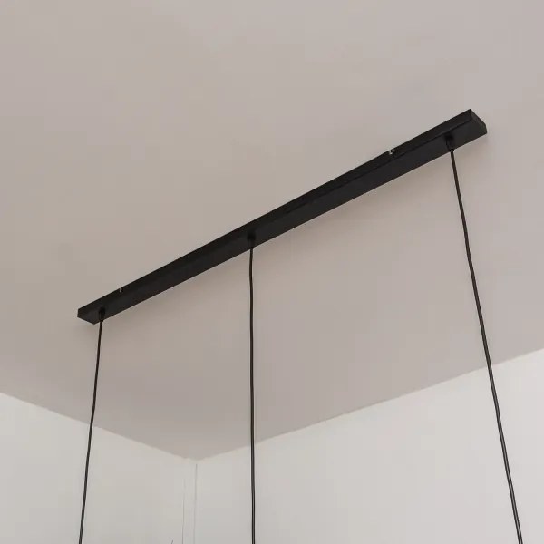 Lampada a sospensione con cavo SOLANO 3xE27/15W/230V nero/cromo lucido