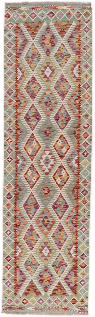 Kilim Tappeto 300x80 (Afghanistan) Tessuto A Mano