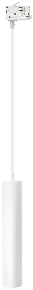 Faro LED a Sospensione per Binario Trifase GU10 Bianco 15m