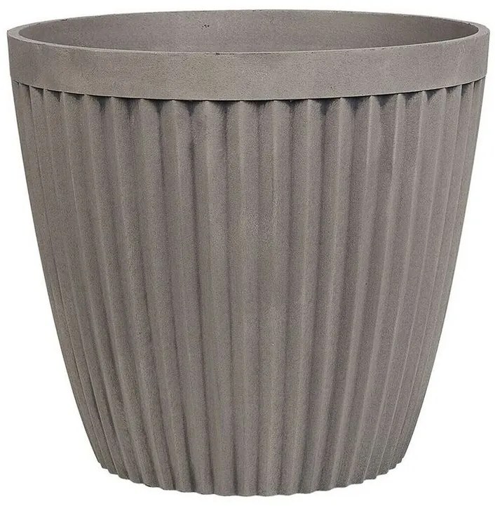 Taupe vaso di fiori 36 cm POKA Beliani