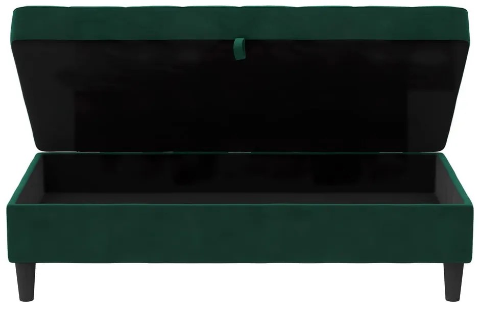 Poggiapiedi in velluto verde Presley - Støraa