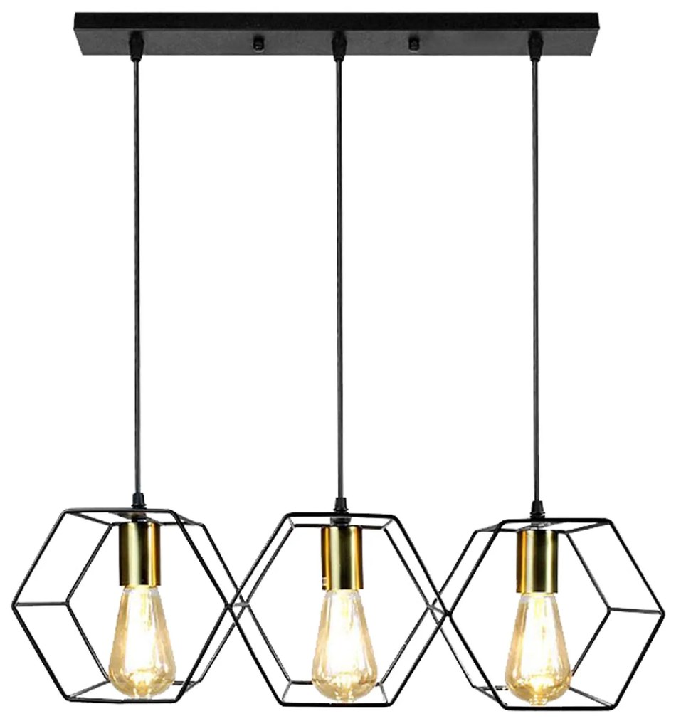 Lampada APP1132-3CP Black Gold