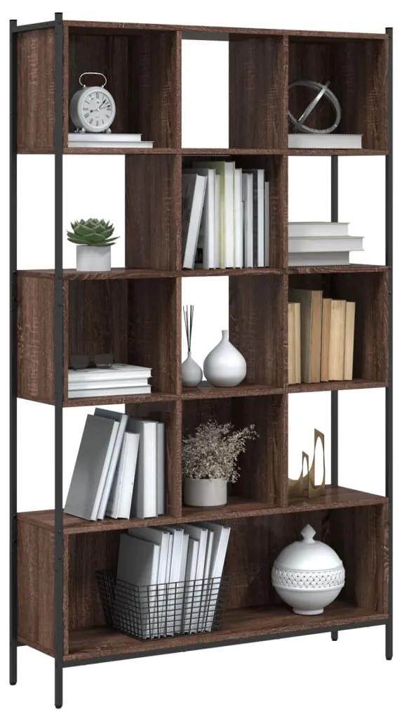 Libreria rovere marrone 102x28x172 cm in legno multistrato
