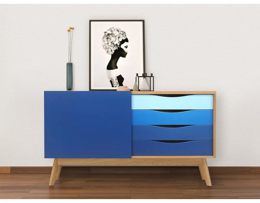 Cassettiera blu Avon - Woodman