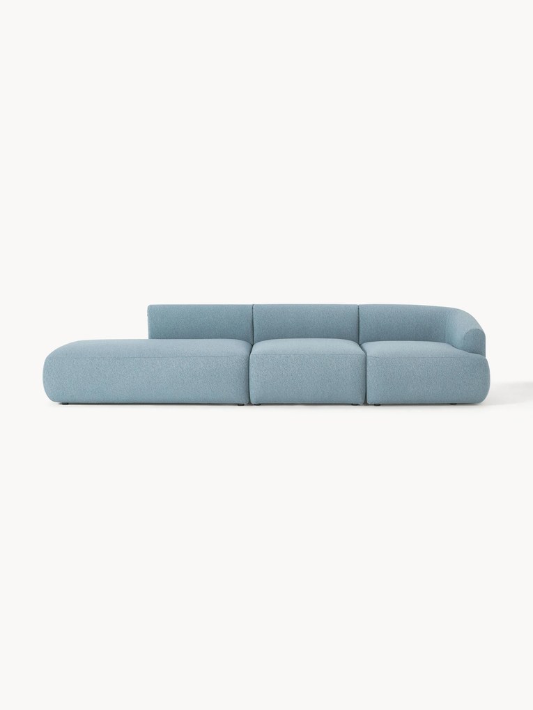 Chaise longue componibile 4 posti in bouclé Sofia