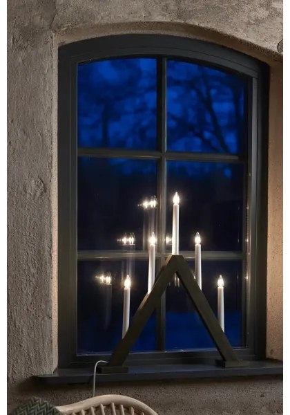 Markslöjd 706224 - Candelabro natalizio ARIELE 5xE10/3W/230V pino/marrone