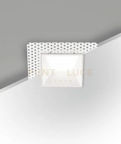 Kris incasso quadrato asimmetrico  a raso bianco 4000k 950lm 8w dim...