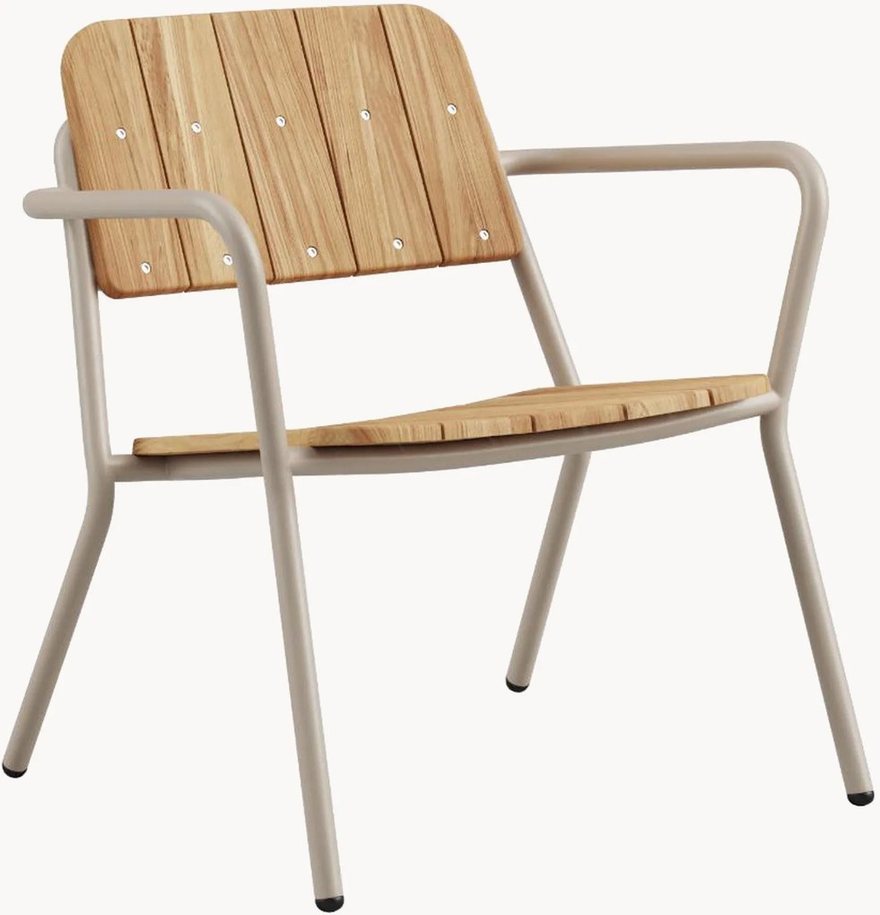 Sedia con braccioli da giardino in legno di teak Kirra
