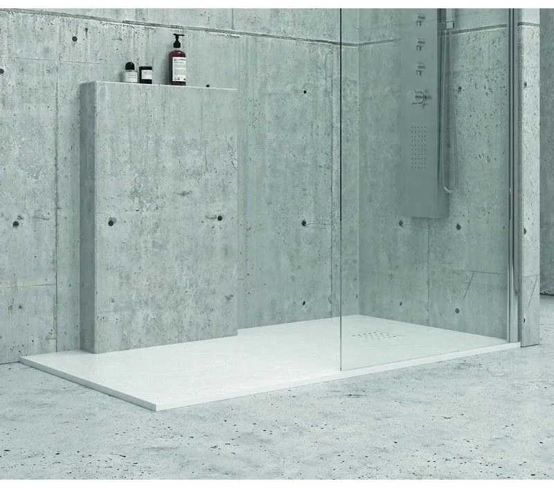 Kamalu - piatto doccia pietra 140x90 colore bianco