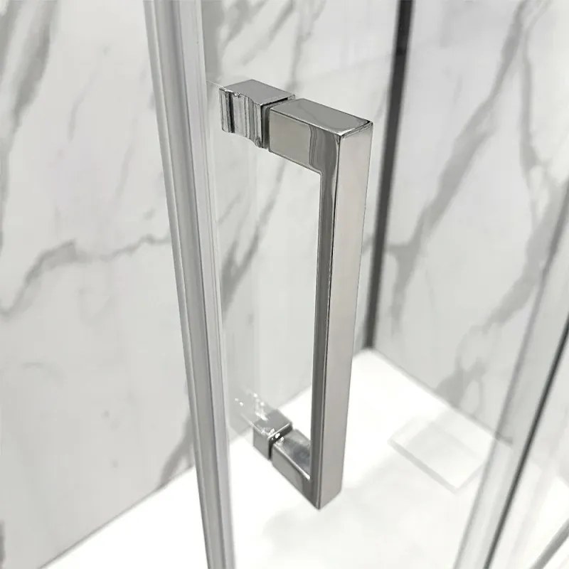 Porta doccia nicchia 120 cm scorrevole con vetro in cristallo trasparente Ted