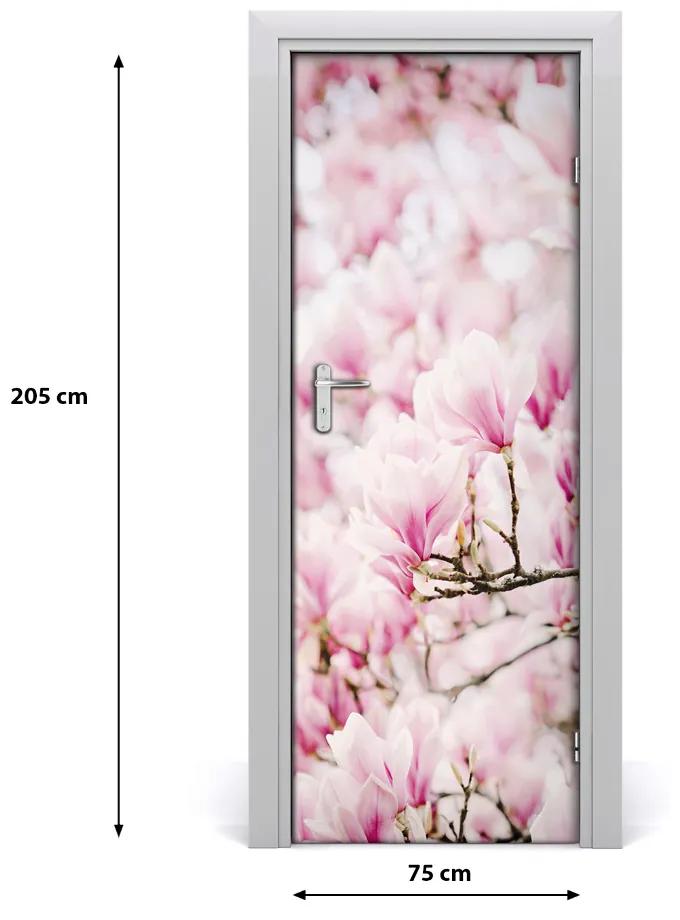 Poster adesivo per porta Fiori magnolia 75x205 cm