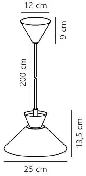 Nordlux - Lampadario a sospensione con filo DIAL 1xE27/40W/230V grigio