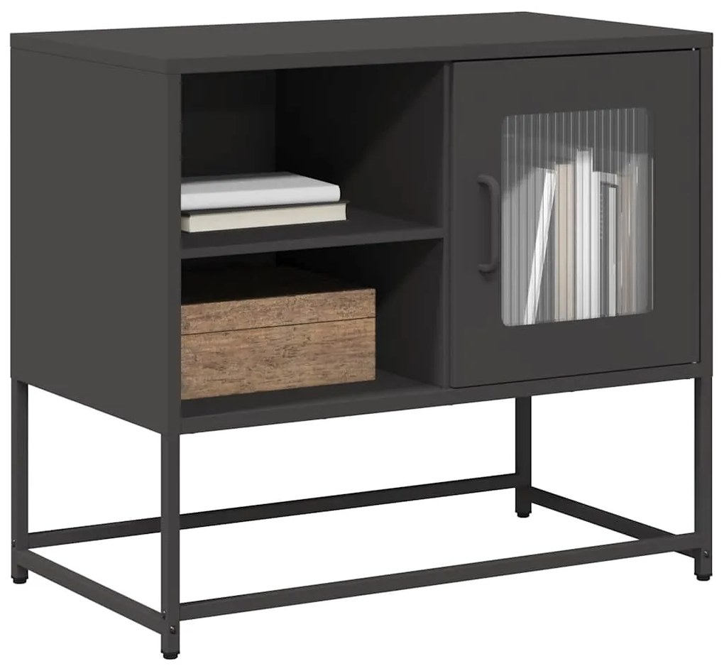 Mobile Tv Nero 68x39x60,5 Cm İn Acciaio /