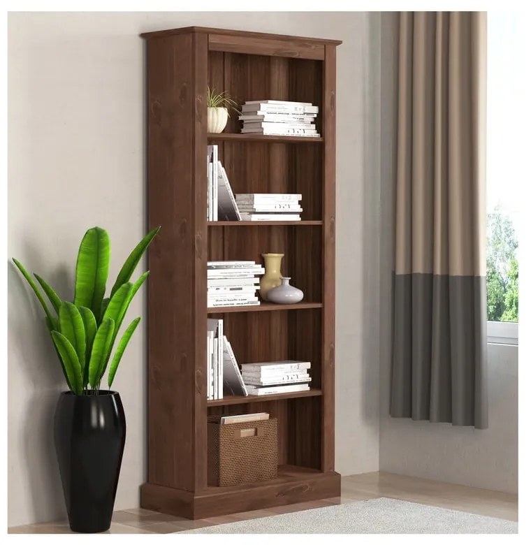 Libreria in legno di pino marrone 181x31 cm Mille - Støraa