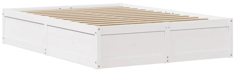 Giroletto con testiera bianco 135x190 cm legno massello di pino