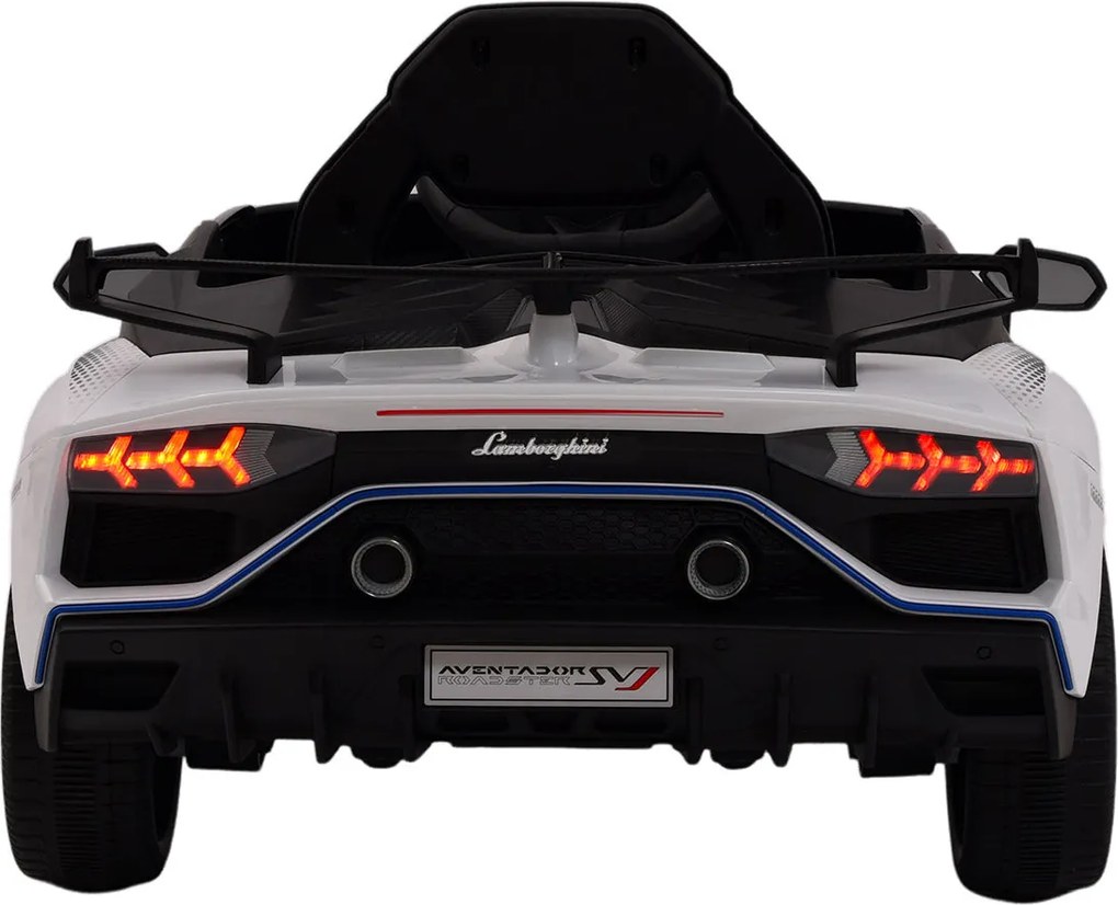 Macchina Elettrica per Bambini 12V con Licenza Lamborghini Aventador SVJ Small Bianca...