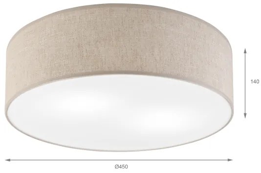 Plafoniera SIRJA 2xE27/15W/230V Ø 45 cm beige