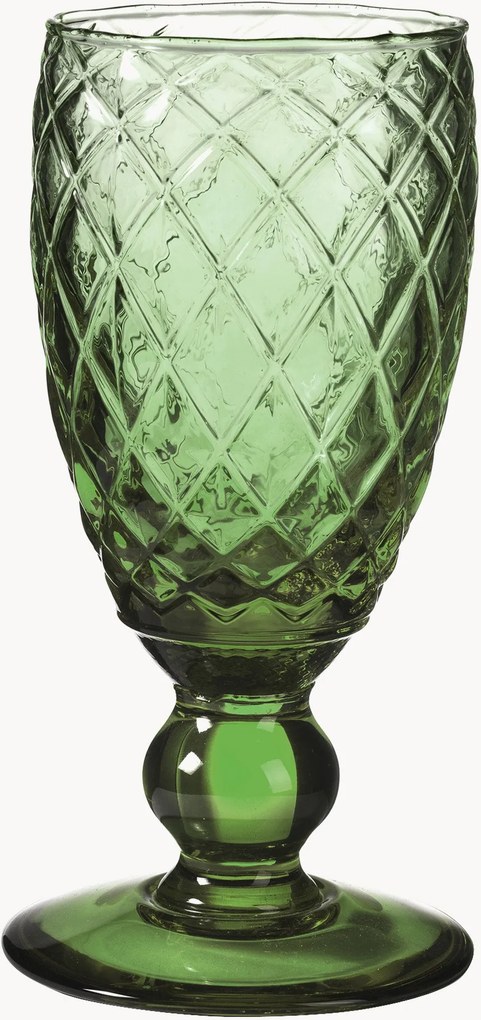 Set di 6 bicchieri da vino in vetro soffiato Diamond