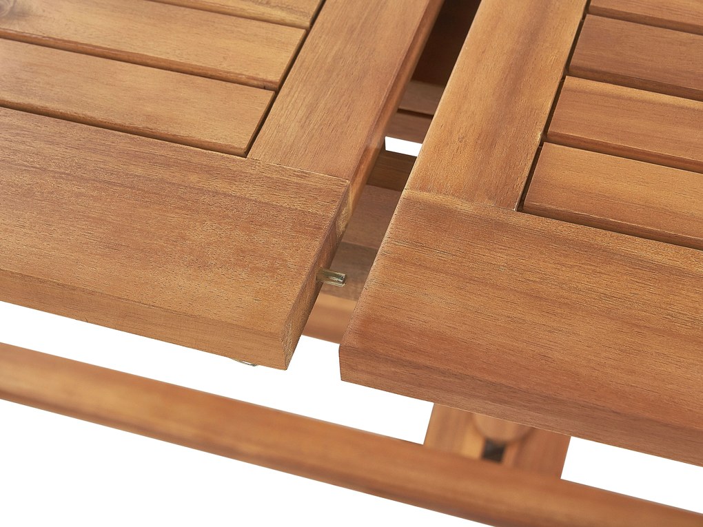 Tavolo da giardino legno chiaro 160/220 x 90 cm JAVA Beliani