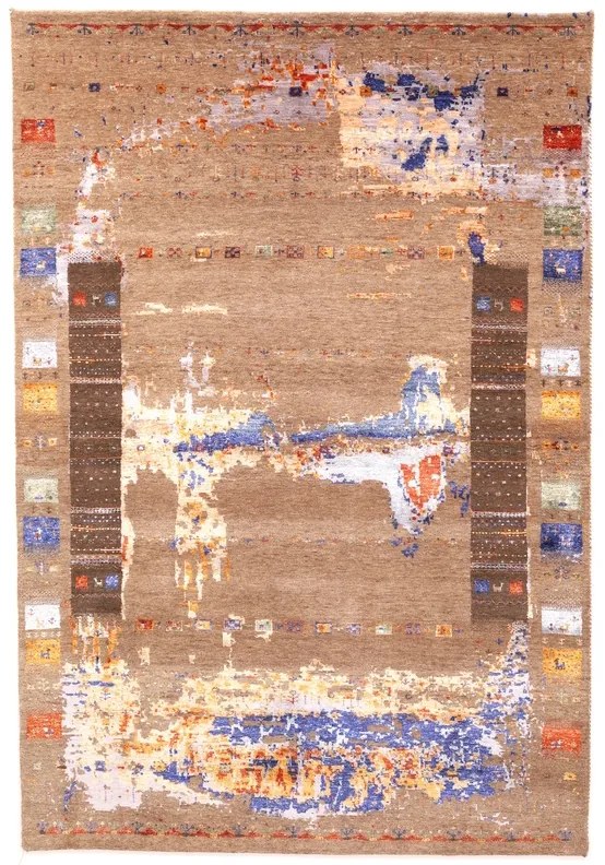 Loribaft Tappeto orientale 250 x 170 Marrone (Indian) Annodato A Mano