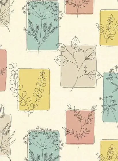 Little Greene Carta da parati Herbes - Cocktail