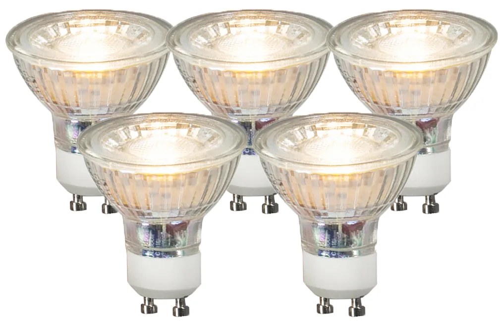 Set di 5 lampadine LED GU10 COB 3.5W 330lm 3000K