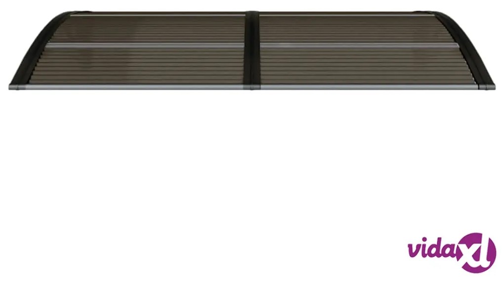 vidaXL Tettoia per Porta Nera 150x75 cm Policarbonato
