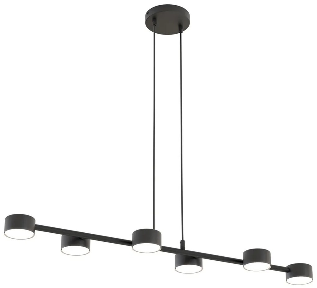 Lampadario a sospensione MEGARA 6 Nero 6xGX53