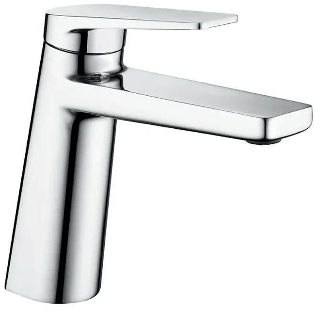 Miscelatore lavabo in ottone cromato con sottile leva monocomando Nemes