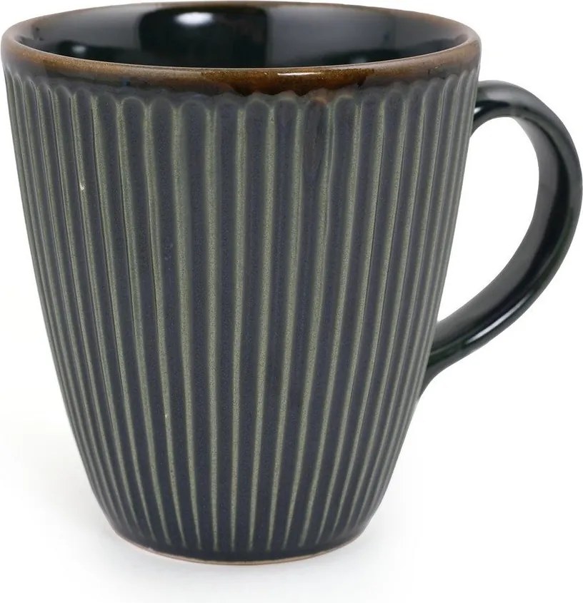 Tazze in ceramica verde scuro in set da 6 pezzi 0,3 l - Hermia