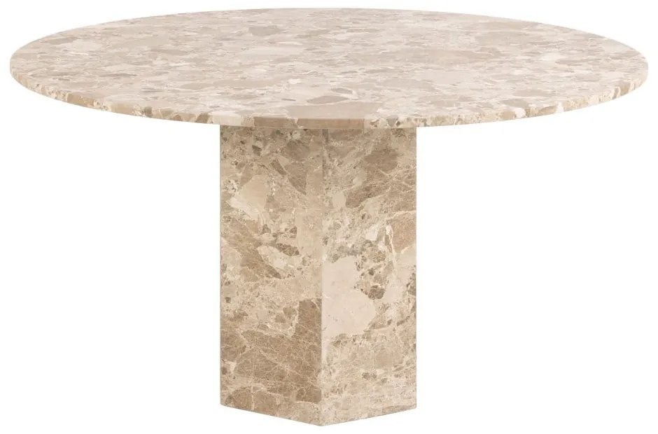 Tavolo da pranzo rotondo in marmo marrone chiaro ø 130 cm Naxos - Actona