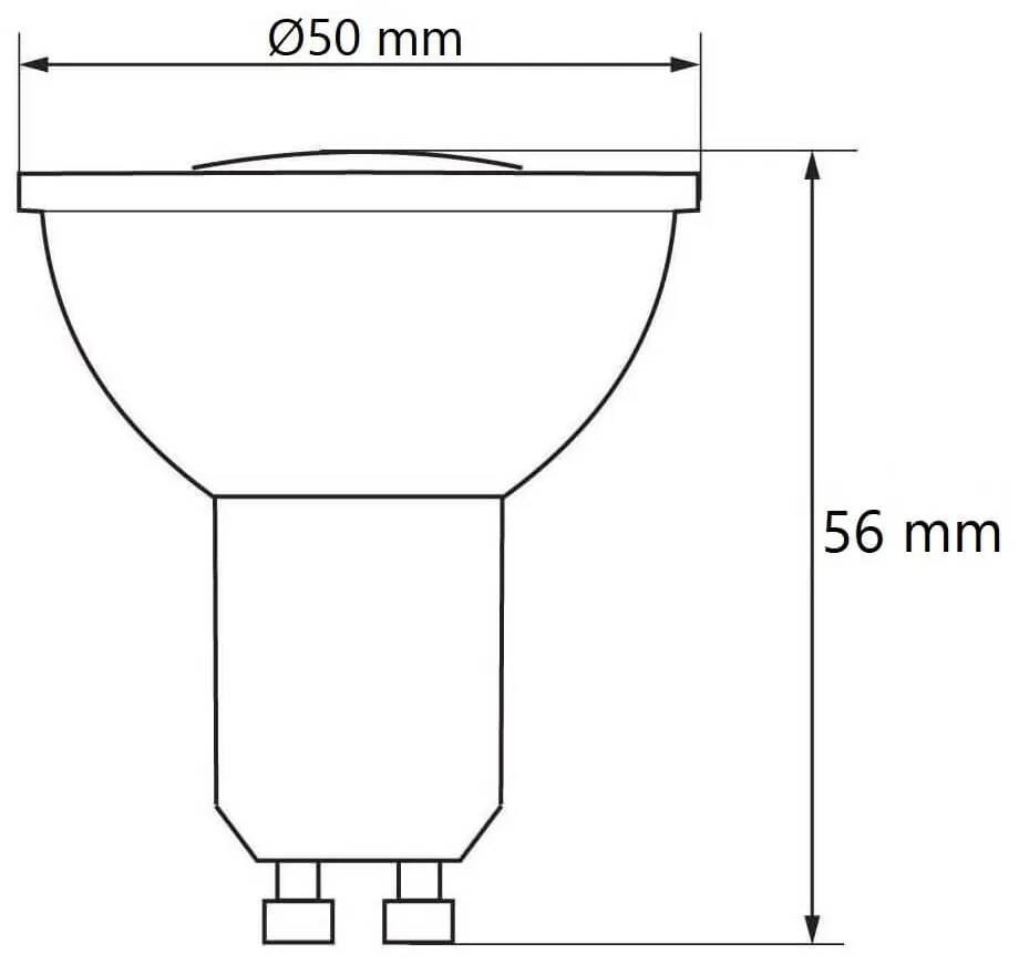 Lampada LED GU10 7,5W 100lm/W - Angolo 120° Colore Bianco Freddo 6.000K