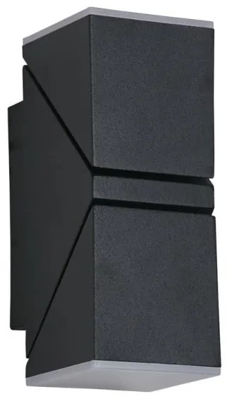 Searchlight 36170BK - MONTANA LED Lampada da parete per esterni 2xLED/6W/230V IP44