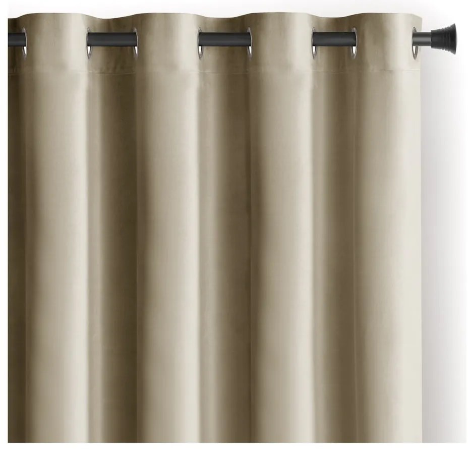 Tenda parzialmente oscurante marrone/beige in velluto 140x245 cm Eyelets – Restilo