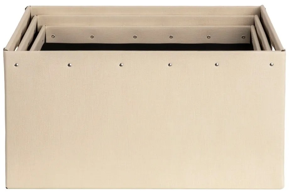Scatole di cartone beige in set da 3 Ture - Bigso Box of Sweden