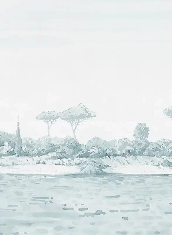 Isidore Leroy Wandbild Rivage Vert d Eau - Panel 1