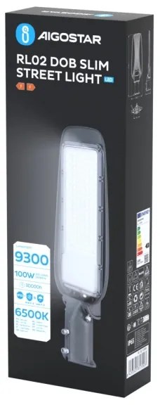Aigostar - Lampione stradale SLIM LED/100W/230V 6500K IP65
