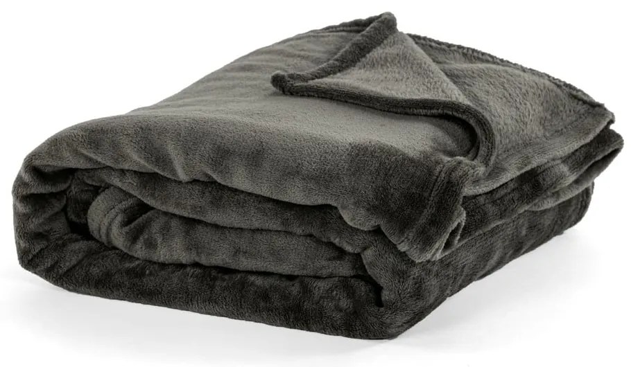 Coperta in micropile grigia, 150 x 200 cm - Tiseco Home Studio
