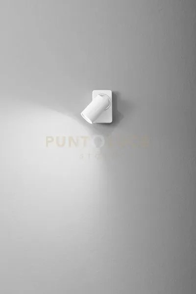 Faretto in alluminio colore bianco oddy 1 luce attacco gu10  orient...