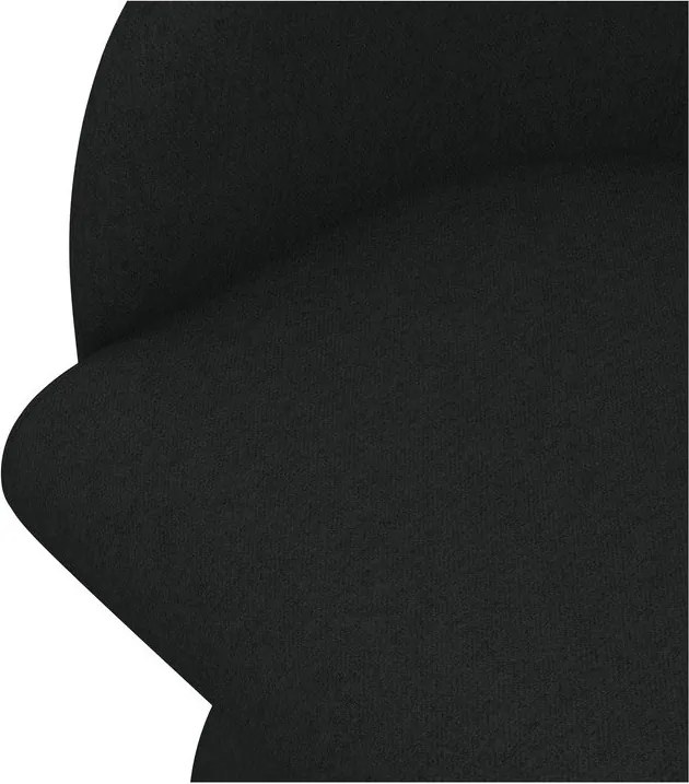 Sedia da pranzo nera in imbottito Kanoa – Makamii