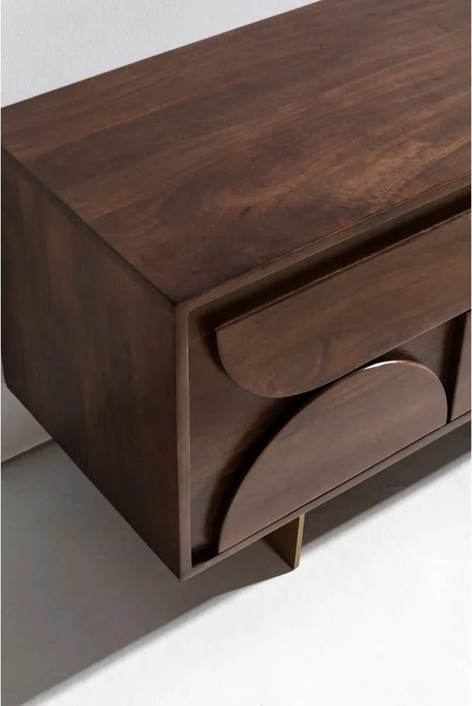 Mobile TV marrone in mango massiccio 145x55x40 cm Trisha – MOME