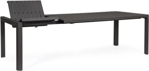 Tavolo Da Esterno Allungabile In Alluminio 100x180-240 Cm Kiplin Antracite Bizzotto