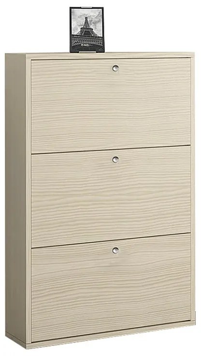 Scarpiera Slim olmo 3 ante L 73 x H 110 x P 15 cm 9 paia, beige